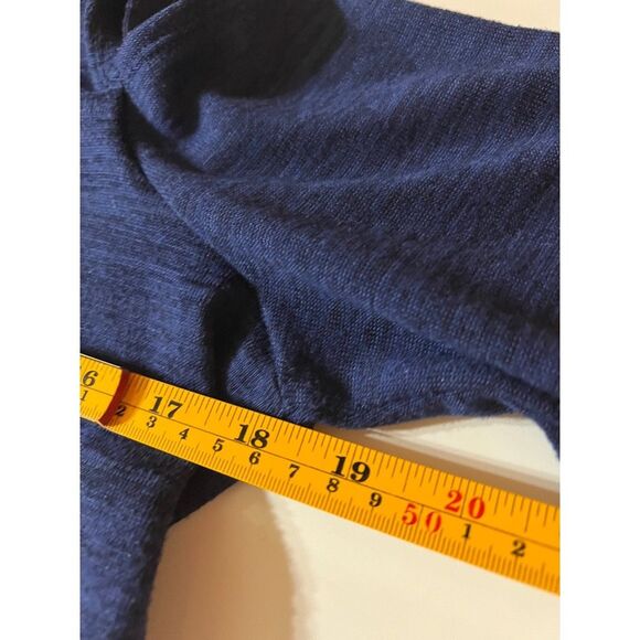 Calvin Klein Sweater Performance Stretch Cold Shoulder Shirt Size Blue Medium - Picture 5 of 7